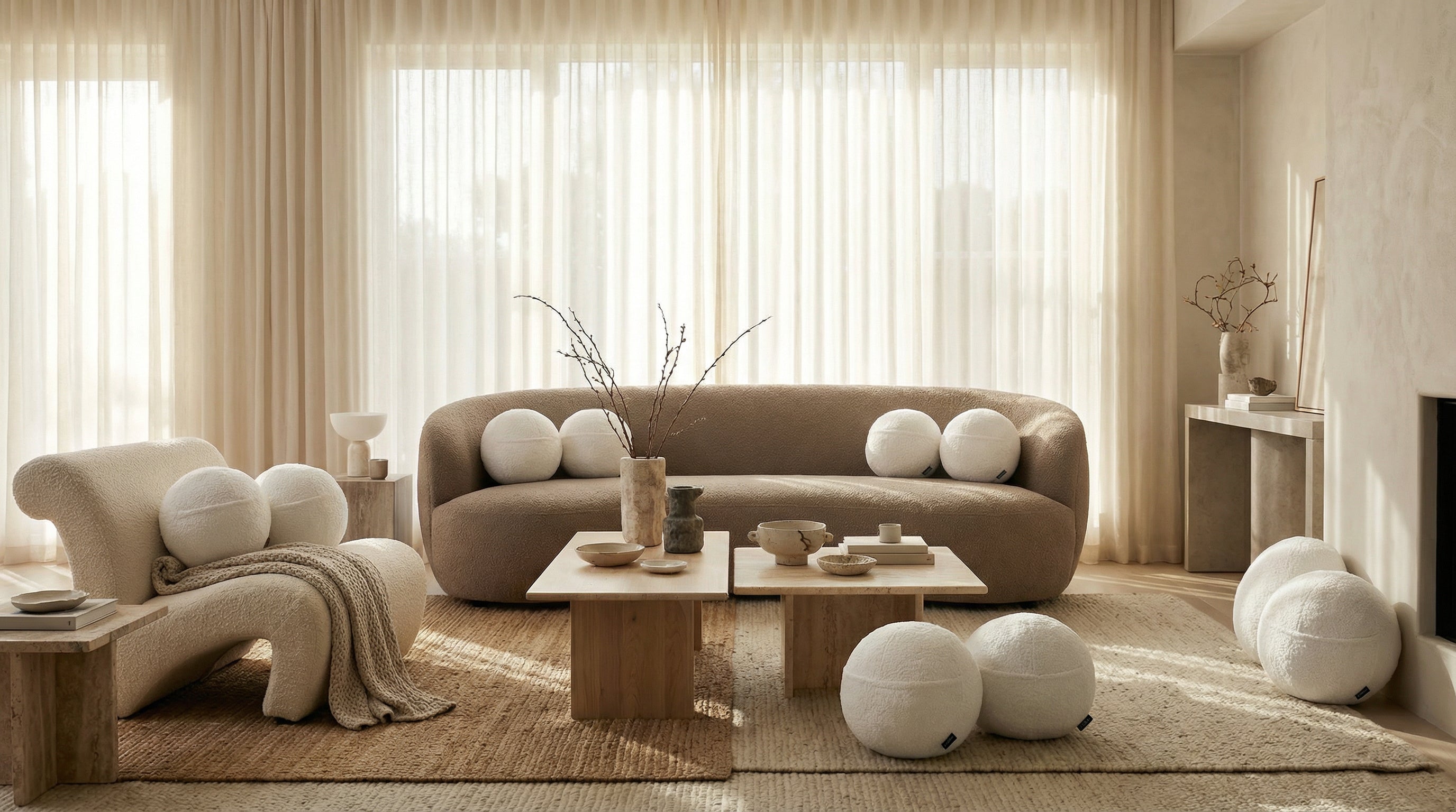 COZELA Orbs in living room