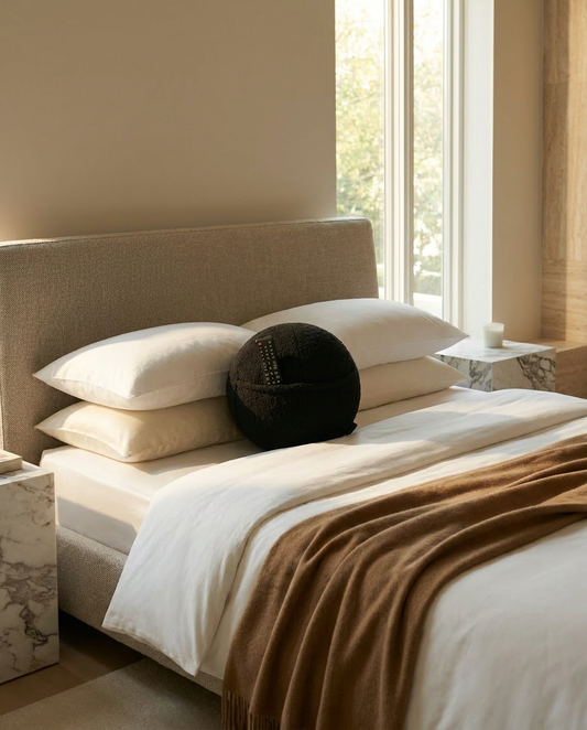 Orb · Black Bouclé Sphere Pillow